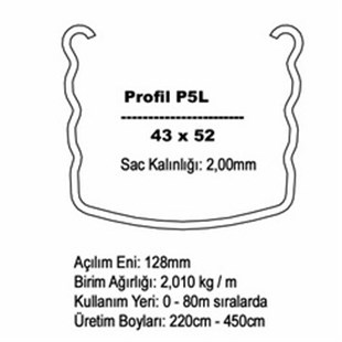 Profil AlsaceBaş Direk ( P5L-2 Profil Alsace) 220cm